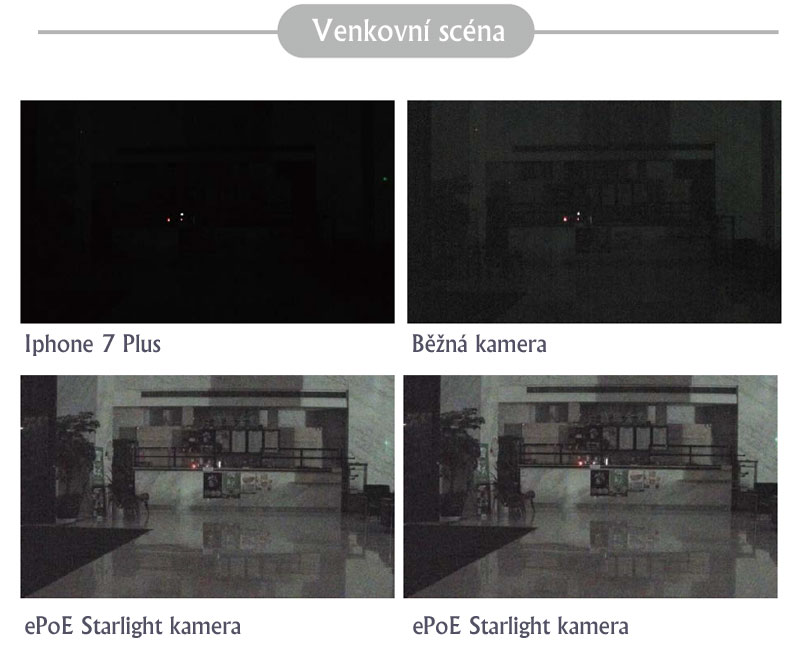 Technologie bezpěčnostních kamer Starlight - porovnáni obrazu venkovní prostředí | ELNIKA plus, s.r.o. Technologie bezpěčnostních kamer Starlight a porovnáni obrazu ve venkovním prostředí
