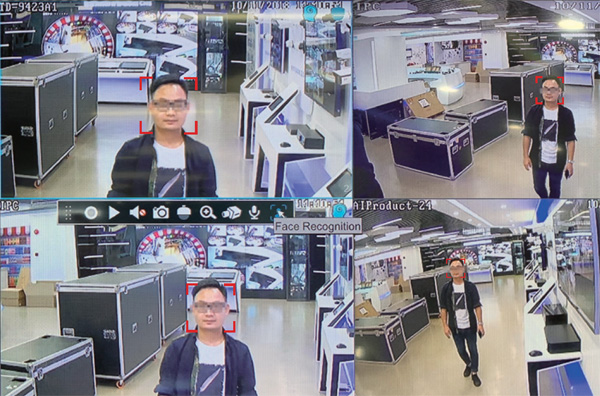 Uživatelské prostředí systému detekce tváře | ELNIKA plus, s.r.o. Ukázka živatelského rozhraní NVR rekordéru s rozpoznáním tváře