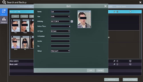 Správa databáze tváří | ELNIKA plus, s.r.o. Správa databáze tváří NVR rekordéru