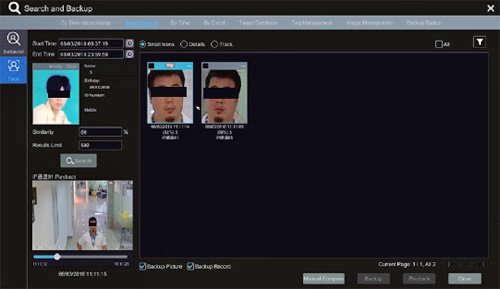 Vyhledávání osob podle snímků lidské tváře | ELNIKA plus, s.r.o. Vyhledávání osob podle snímků lidské tváře v záznamu NVR rekordéru