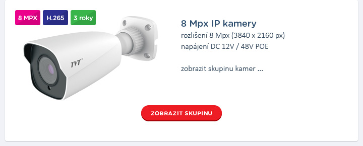 8 Mpx IP kamery