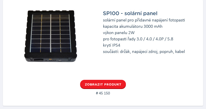 SP100 - solární panel