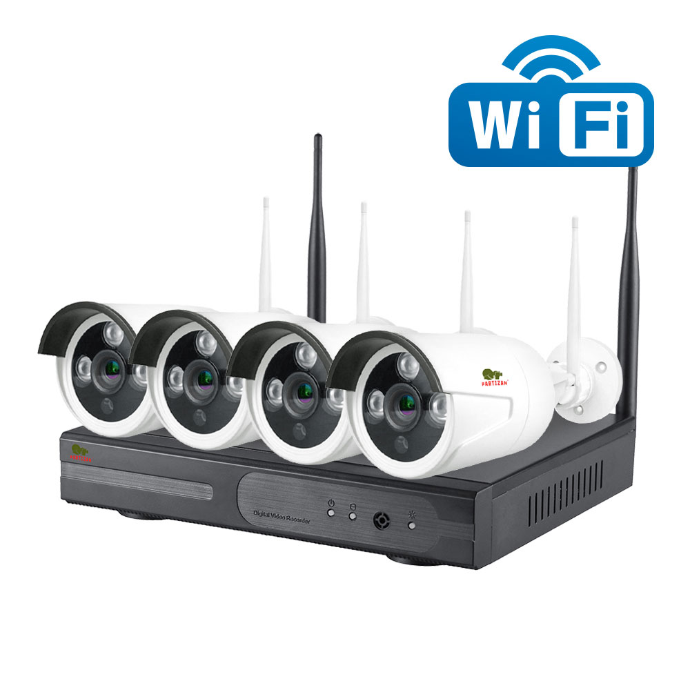 Partizan IP-39 - 2MP Wi-Fi set 4x IP kamera + 1x NVR